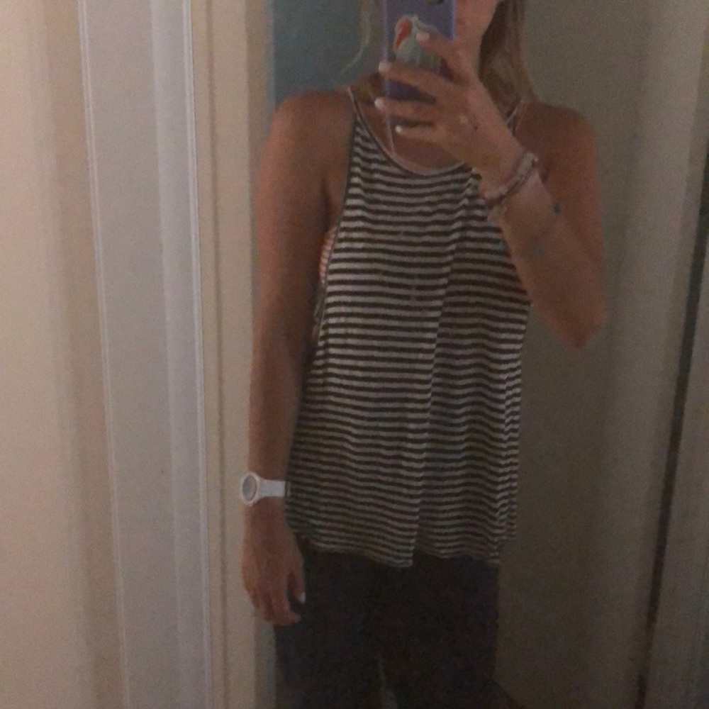 black striped tank top